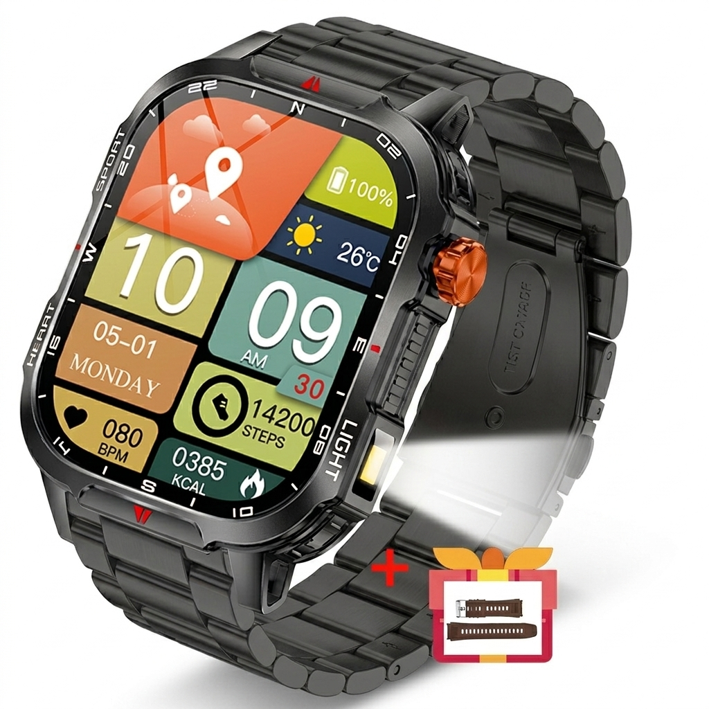 MAX68 Smart Watch – 2.01" TFT, IP68, Sports, Outdoor, Wireless Call, Flashlight