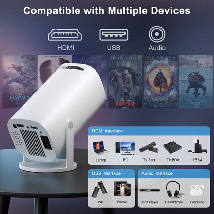 1080P HD Mini Projector – Portable Home Theater Movie Projector with Speaker