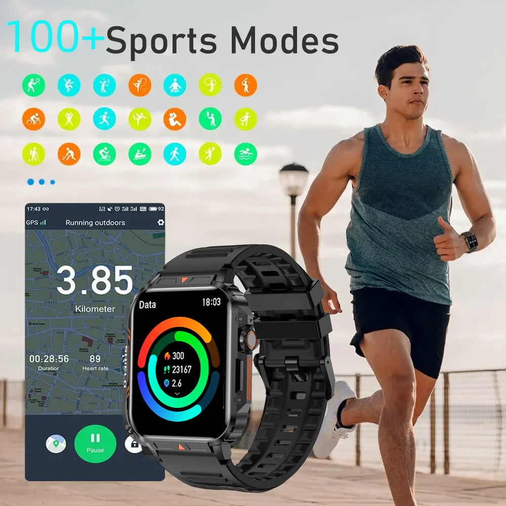 L81 Outdoor Sports Smartwatch – Square Screen, Waterproof, Fitness Tracker, Answer Calls