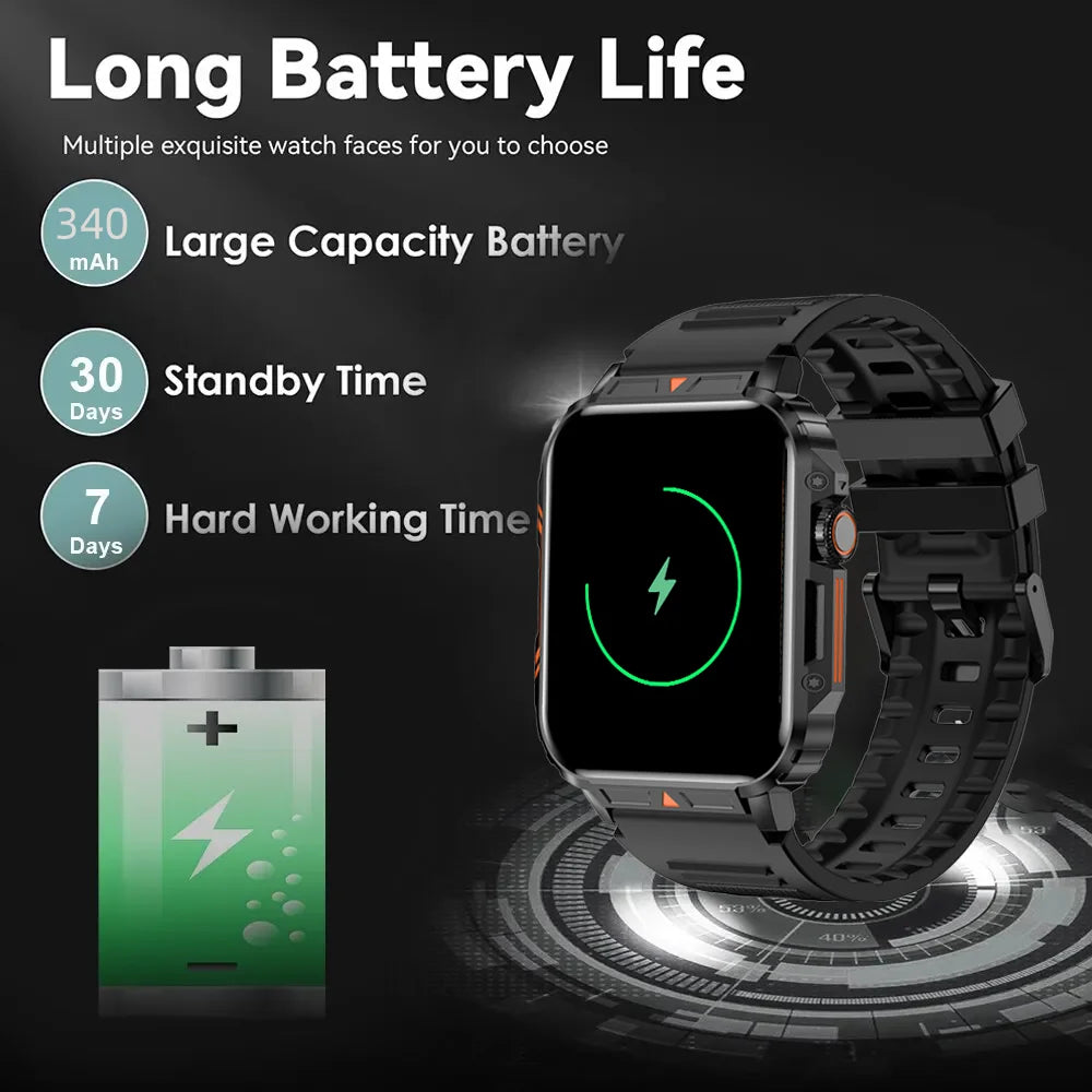 L81 Outdoor Sports Smartwatch – Square Screen, Waterproof, Fitness Tracker, Answer Calls