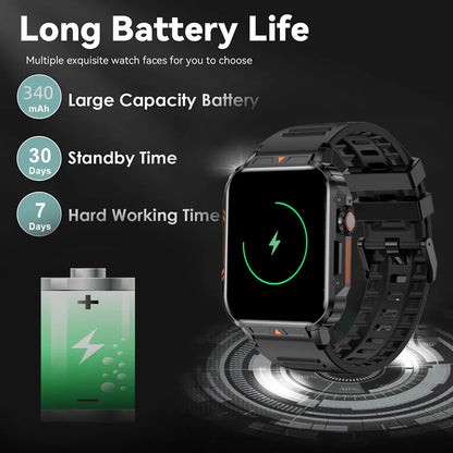 L81 Outdoor Sports Smartwatch – Square Screen, Waterproof, Fitness Tracker, Answer Calls