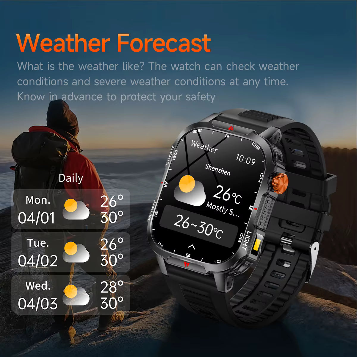 MAX68 Smart Watch – 2.01" TFT, IP68, Sports, Outdoor, Wireless Call, Flashlight