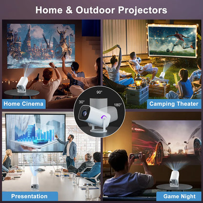 1080P HD Mini Projector – Portable Home Theater Movie Projector with Speaker