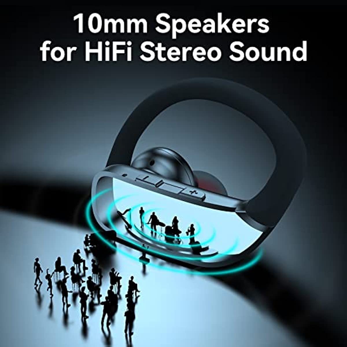 Bluetooth Earbuds – 80H Playtime, LED Display, Over-Ear Hook