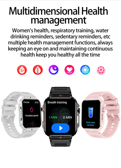 L81 Outdoor Sports Smartwatch – Square Screen, Waterproof, Fitness Tracker, Answer Calls